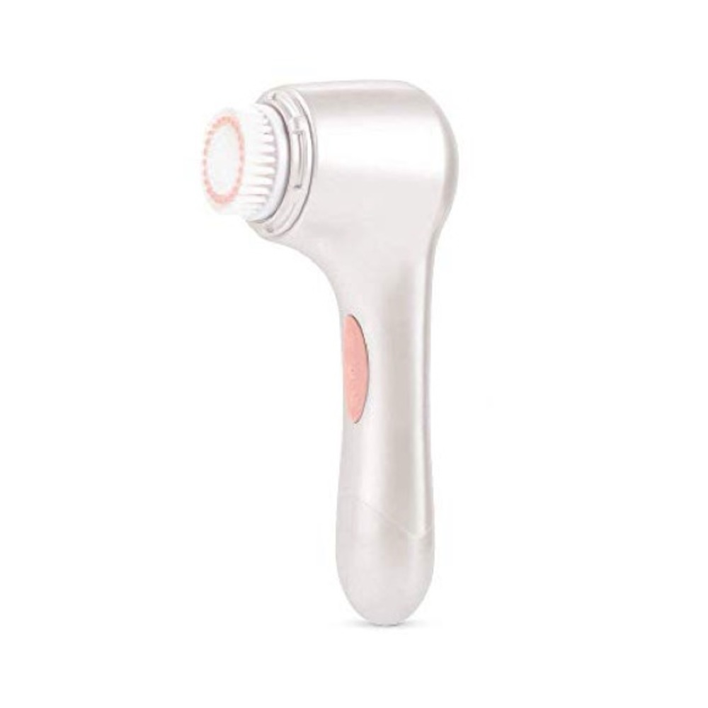 BROOKSTONE Radiant Facial Cleanse Brush Waterproof Cordless 2 Replaceable Heads